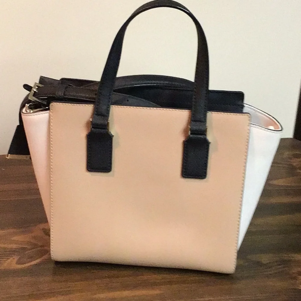 Kate Spade Black and Cream Satchel. NWOT - Picture 3 of 6